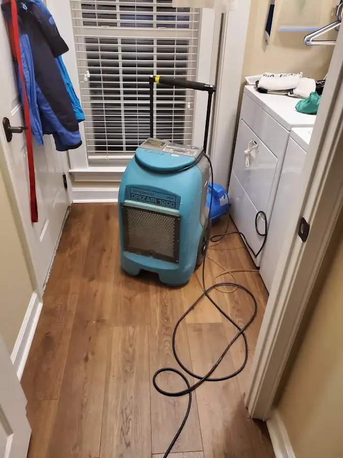 Commercial dehumidifier deployed for Flood Damage Cleanup in Miami Gardens